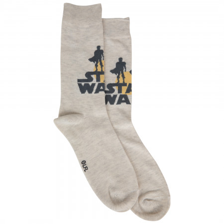 Star Wars Jedi Master Silhouette at Sunset Crew Socks